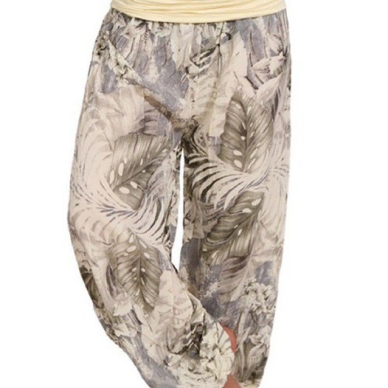 Wide Leg Floral Print Trouser Pants