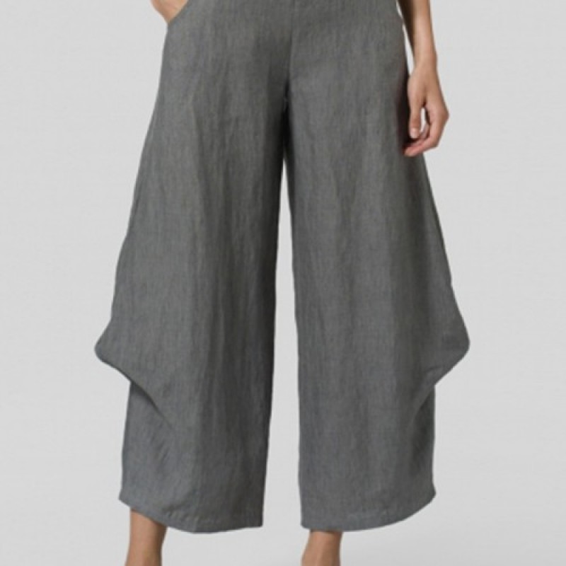 Elastic Waist Loose Pants Wide Leg Trousers